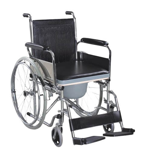 Standard wheelchair with commode in Kenya