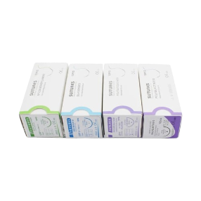 The meaning of reverse cutting,round body and sizes 2/0,3,0,3 in surgical sutures.
