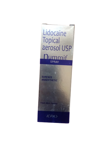 What is a lidocaine topical aerosol usp nummit spray,what are its features and step by step application procedure.