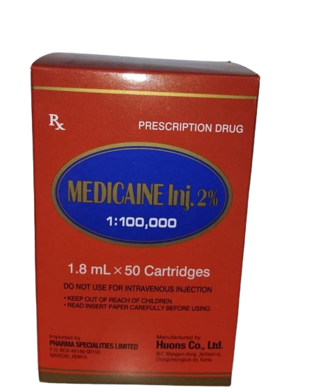 Dental local anesthesia lidocaine cartridge price in Kenya.