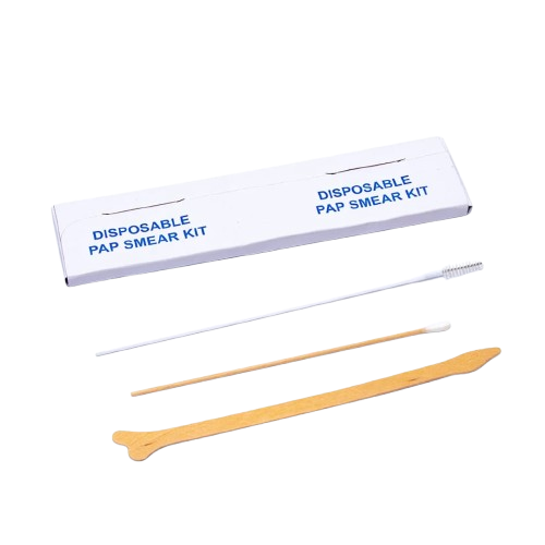 What is a disposable pap smear kit and how is it used?