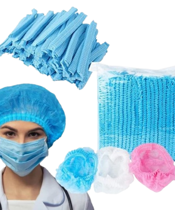 Nurse caps/theater caps/hair nets in Kenya.