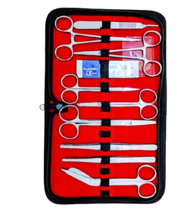 Medical students dissecting kit/set in Kenya.